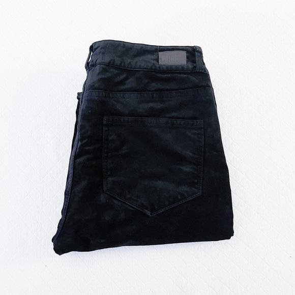 Paige Verdugo Ankle Black Faux Suede Skinny Jeans SZ26 Mint - Picture 8 of 10